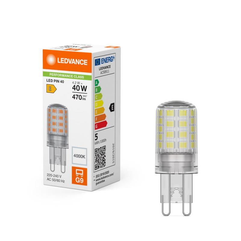 Ledvance G9 LED PIN G9 4,2W wie 40W 4000K universalweißes Licht in Stiftform